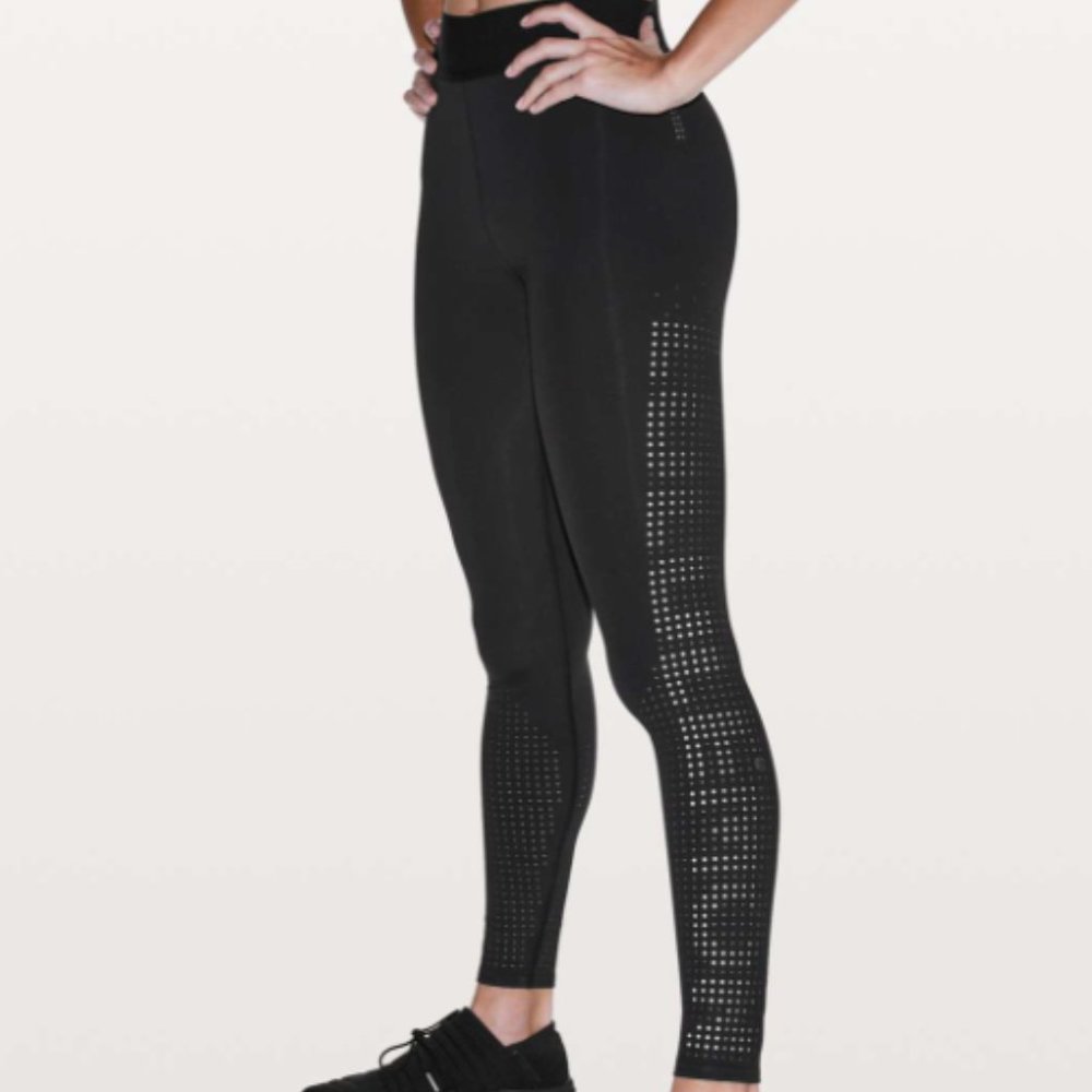 Women's Lululemon x SoulCycle Ride & Reflect High-Rise Tight 28" - Black - Size8